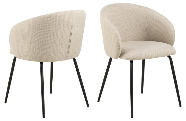 Armlehnstuhl ELEANOR in beige