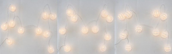 Lichterkette LED in weiß aus Kunststoff