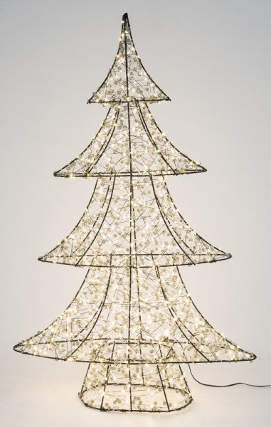 Weihnachtsbaum LED auf Ständer in schwarz aus Metall