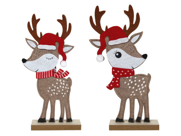 Rentier ROLF in blau aus Edelstahl