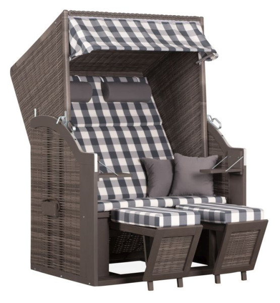 Strandkorb STANDARD in grau aus Holz