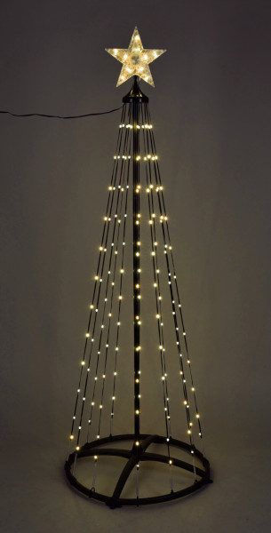 Dekoobjekt LED X-MAS TREE in schwarz aus Materialmix