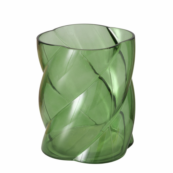 Vase CURVO in grün aus Glas