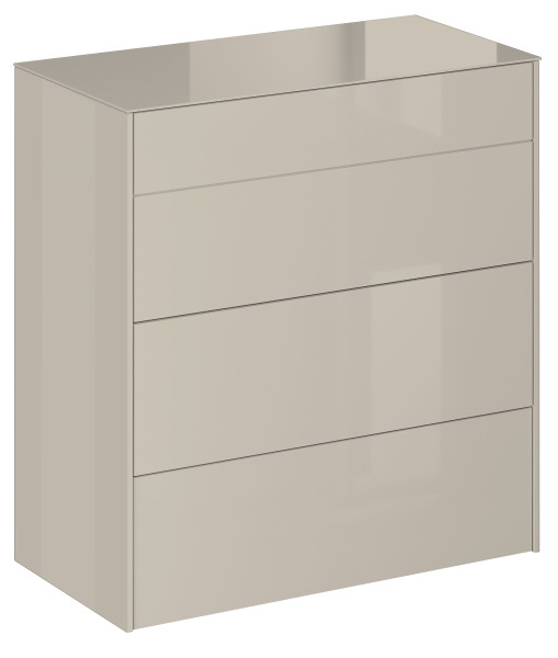 Kommode MACKENZIE in kaschmir aus Glas