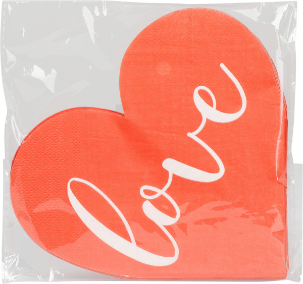 Servietten HEART in mehrfarbig aus Papier