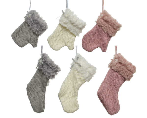 Christbaumschmuck Hänger KNIT in mehrfarbig aus Kunststoff