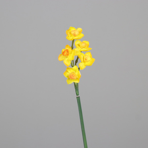 Kunstblume Narzisse in orange/gelb aus Kunststoff