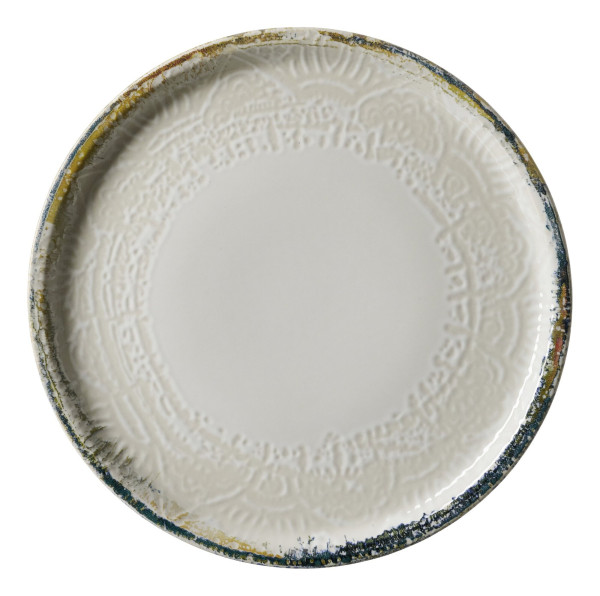 Pizzateller ALFONSO in beige aus Steinzeug