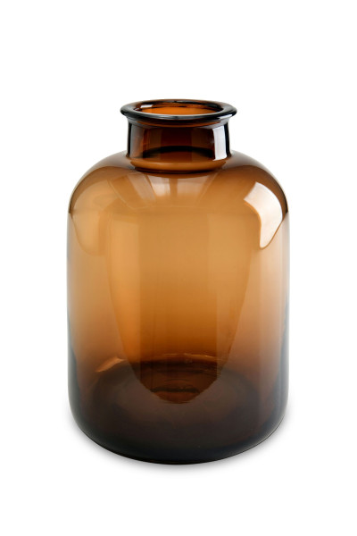 Vase in braun aus Glas
