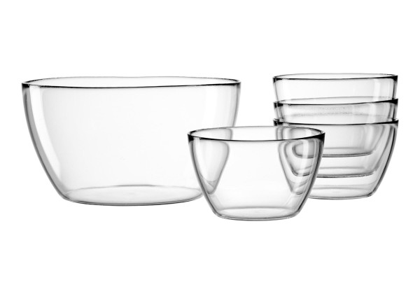 Schalenset LISA in klar aus Glas