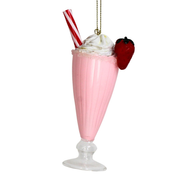 Weihnachtskugel MILKSHAKE in rose aus Glas
