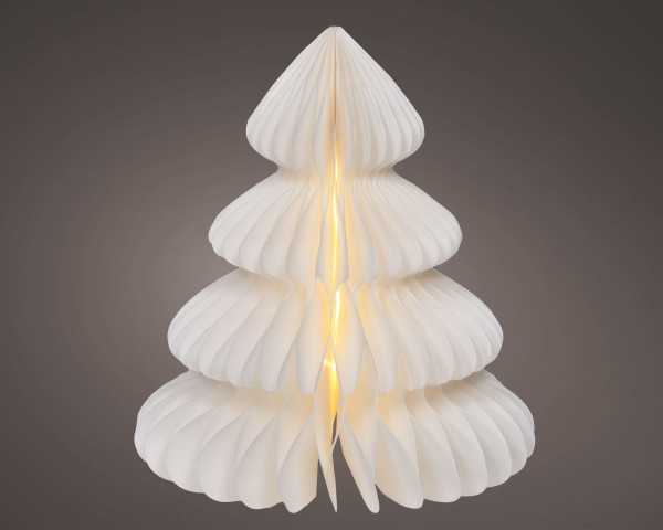 Weihnachtsbaum LED in weiß aus Papier