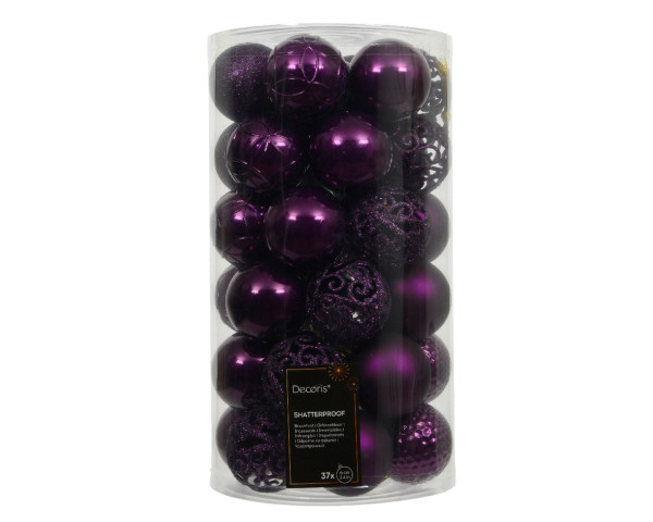 Weihnachtskugel-Set PLEX in feige aus Kunststoff