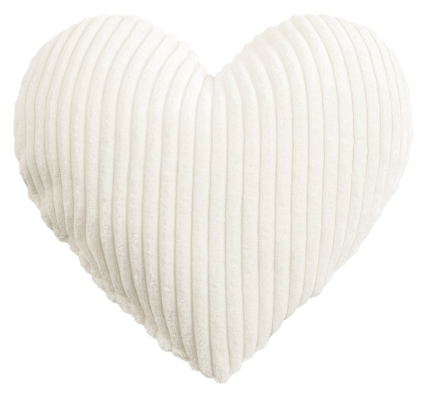 Kissen SHARA HERZ elfenbein in elfenbein aus Polyester