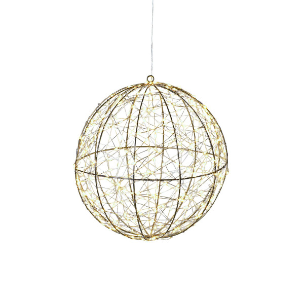 Weihnachtskugel LED in silberfarben aus Metall