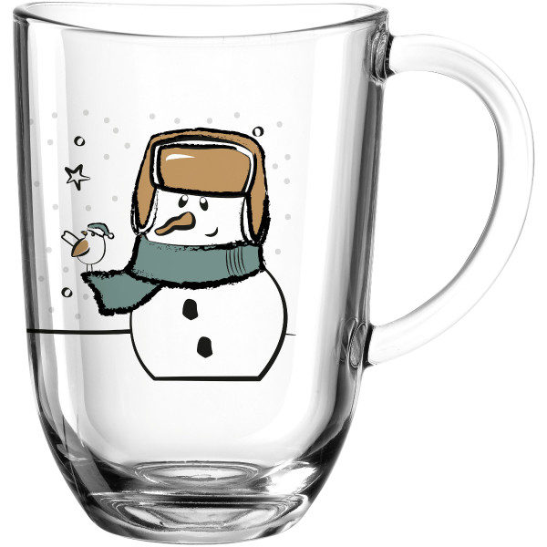 Henkelbecher SILENZIO in mehrfarbig aus Glas