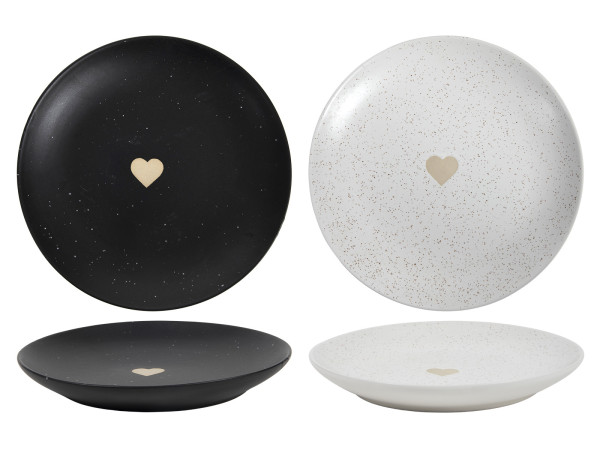 Dessertteller SPRENKLES HEART in mehrfarbig aus Steinzeug