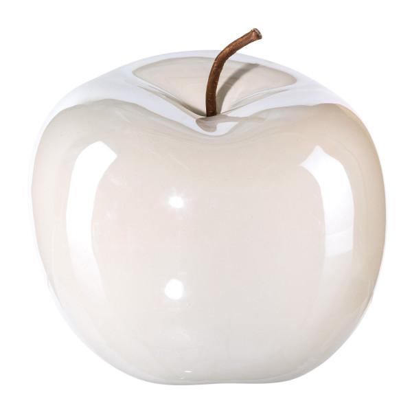 Deko-Apfel PEARL EFFECT in weiß aus Keramik