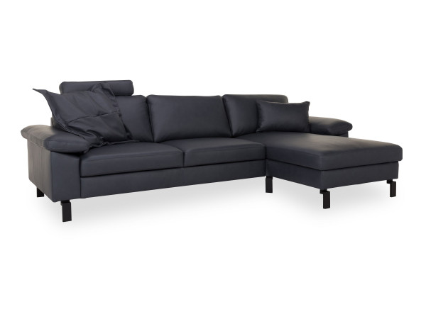 Polsterecke COLLINS in navy aus Leder