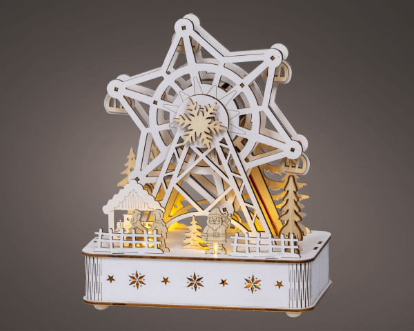 Riesenrad LED in beige aus Holz