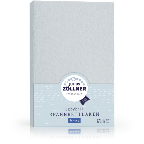 Spannbettlaken ZÖLLNER Jersey in denim aus Baumwolle