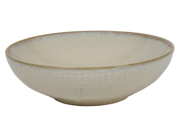 Suppenteller WOVEN in beige aus Keramik