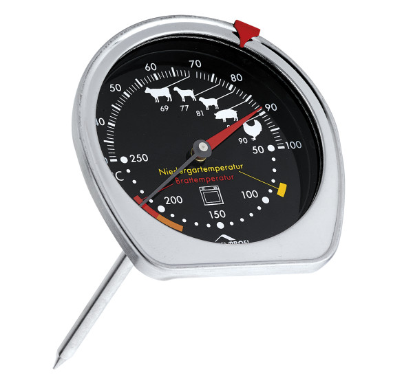 Thermometer KÜCHENPROFI in schwarz aus Edelstahl