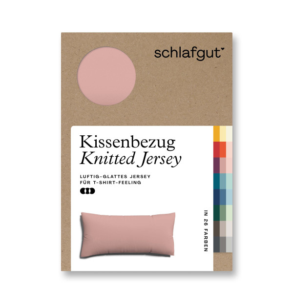 Kissenbezug Knitted Jersey in Purple aus Mischgewebe