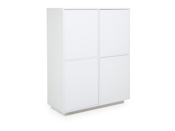 Highboard TYRONE in weiß aus Dekor/Hochglanz