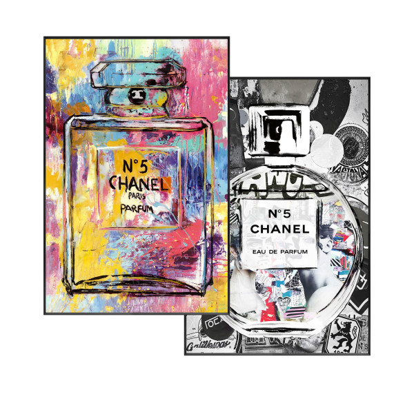 Bild LADY PARFUM FLACON in schwarz/silber aus Kunststoff