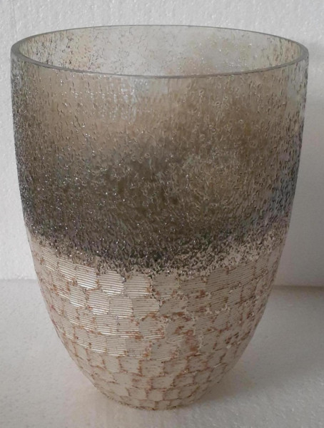 Vase in champagner aus Glas
