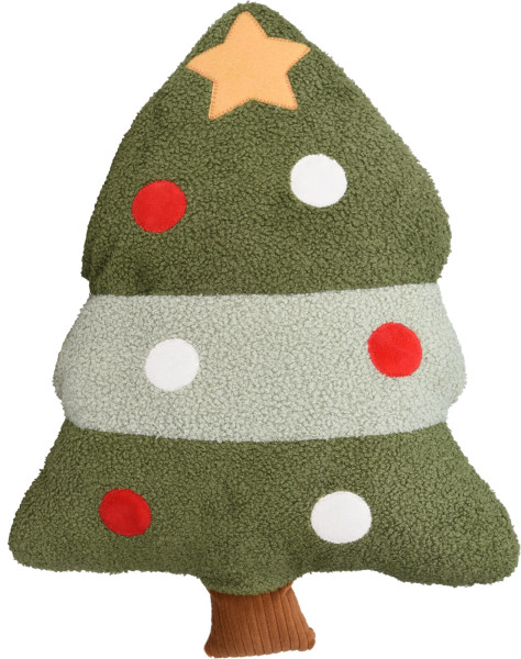 Kissen WEIHNACHTSBAUM in mehrfarbig aus Polyester