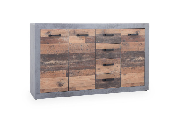 Sideboard CLINT in grau-braun aus Dekor