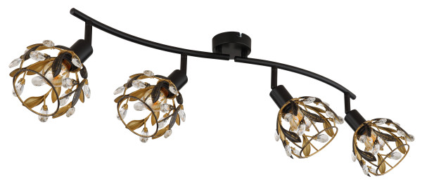 Strahler MIKA in schwarz aus Metall