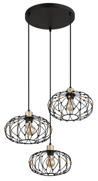 Hängeleuchte GREYS in schwarz aus Metall