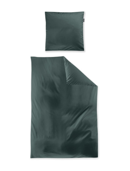 Bettwäsche PARIS Satin in grün aus Baumwolle