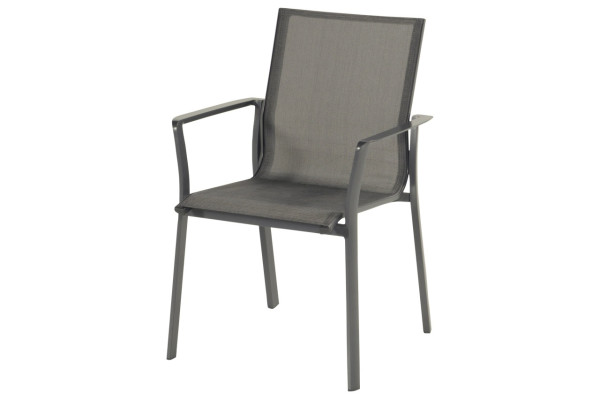Gartenstuhl LEA in anthrazit aus Aluminium
