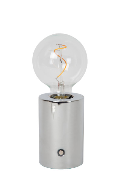 Tischleuchte AKKU VIVO in chromfarben aus Metall