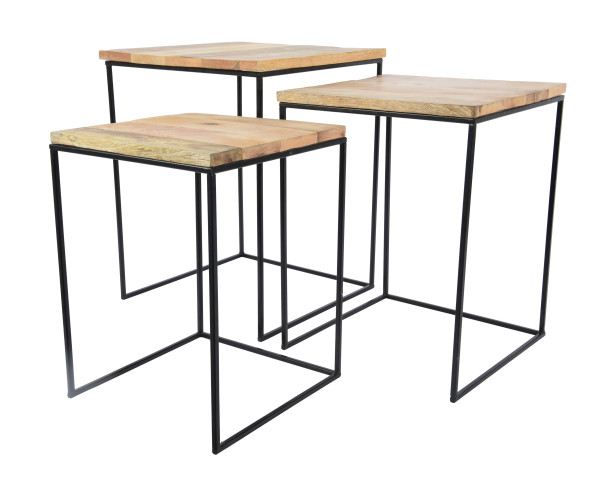Beistelltisch in beige aus Mango
