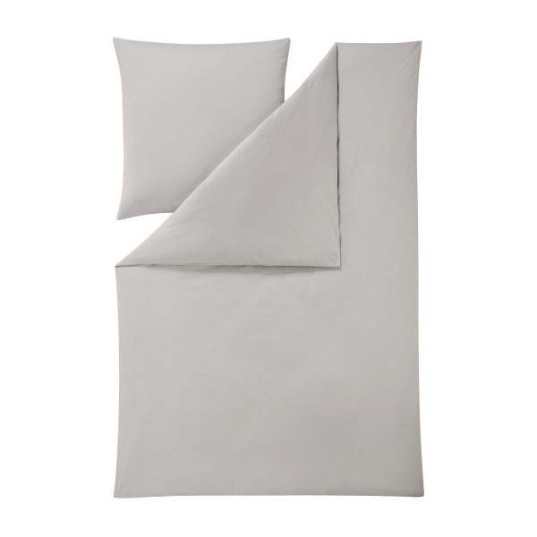 Bettwäsche TAKOMA Mako-Jersey in grau aus Baumwolle