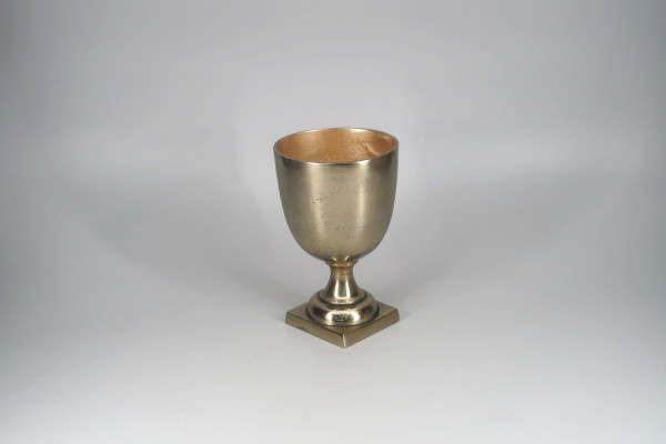 Amphore in goldfarben aus Aluminium