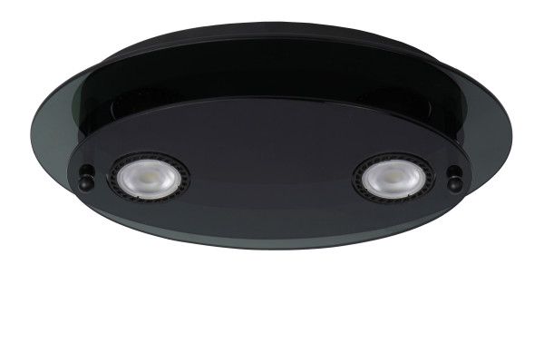 Deckenleuchte OKNO in schwarz aus Glas