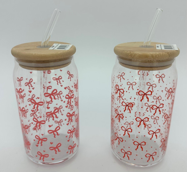 Trinkglas RIBBON in mehrfarbig aus Materialmix