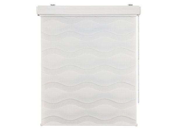 Doppelrollo WAVE weiss in weiß aus Polyester
