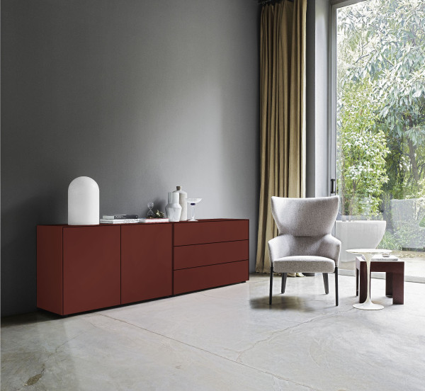 Sideboard NEX PUR BOX in rot aus Lack