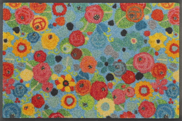 Fußmatte FLOWER POWER in mehrfarbig aus Polyamid