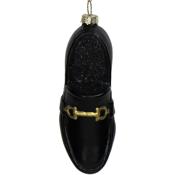 Weihnachtskugel LOAFER in schwarz aus Glas