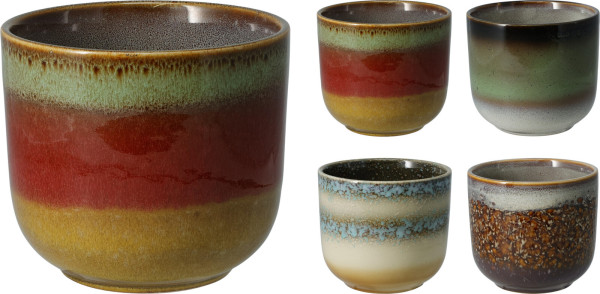 Übertopf in mehrfarbig aus Porzellan