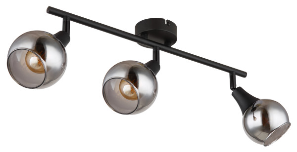 Wand-/Deckenspot in schwarz aus Metall