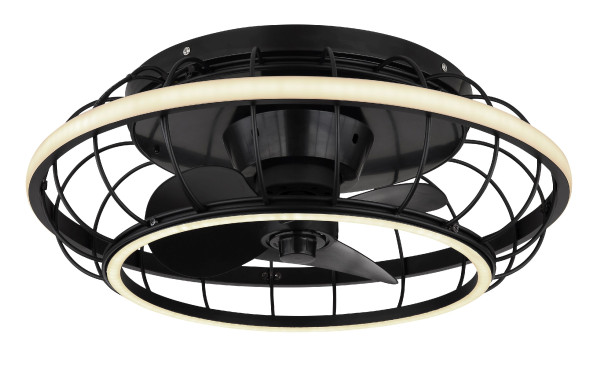 Deckenventilator LINAY in schwarz aus Metall